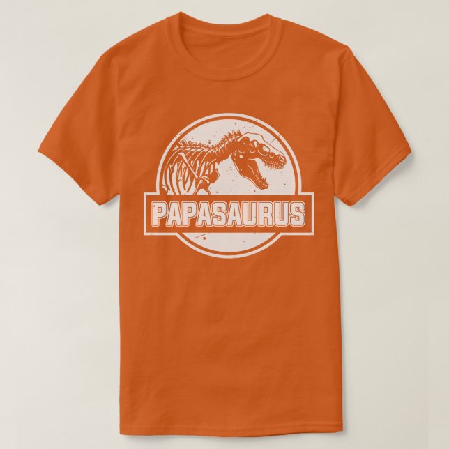 Papasauras Great Fathers Day T-Shirt (Design Front)