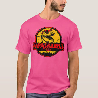 Papasaurus Dinosaur Dadasaurus Rex Funny Dino Dad  T-Shirt
