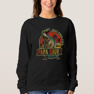 Papasaurus Dinosaur Daddy Family Matching Best Pap Sweatshirt