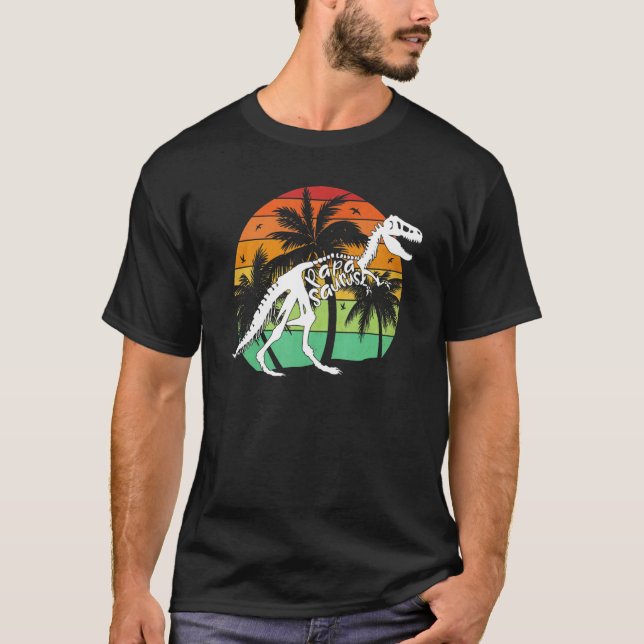 Papasaurus Rex Dad Papa Dinosaur Rex Papa Saurus T-Shirt (Front)