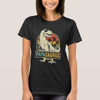 Papasaurus Rex Dinosaur Papa Saurus Family Matchin T-Shirt