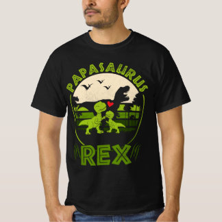 Papasaurus Rex Father's Day Birthday Funny Cool T-Shirt