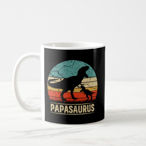 Papasaurus T Rex Dinosaur Papa Saurus Family Coffee Mug
