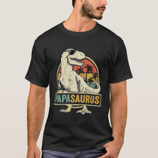 Papasaurus T Rex Dinosaur Papa Saurus Family T-Shirt