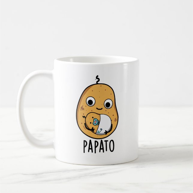 Papato Funny Potato Pun  Coffee Mug (Left)