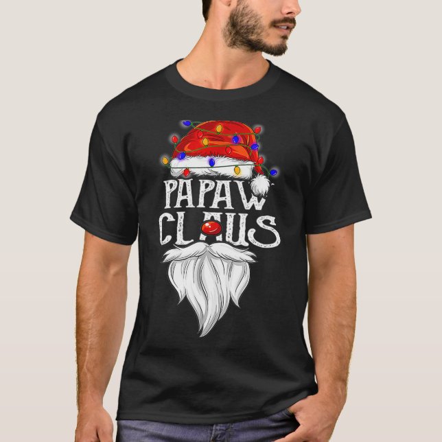 Papaw Claus Christmas Family Matching Pajama Santa T-Shirt (Front)