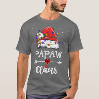 Papaw Claus Christmas Light Pajama Family Matching T-Shirt