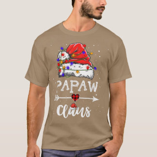 Papaw Claus Christmas Light Pajama Family Matching T-Shirt