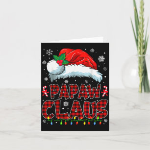 Papaw Claus Christmas Lights Pajama Family Group M Card