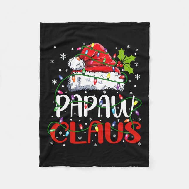 Papaw Claus Christmas Santa Matching Family Xmas P Fleece Blanket (Front)
