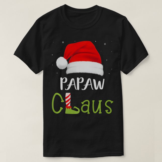 Papaw Claus Family Group Matching Pajama Cool Chri T-Shirt (Design Front)