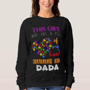 Papaw Dad Piece Girl Puzzle Autism Awareness Sweatshirt