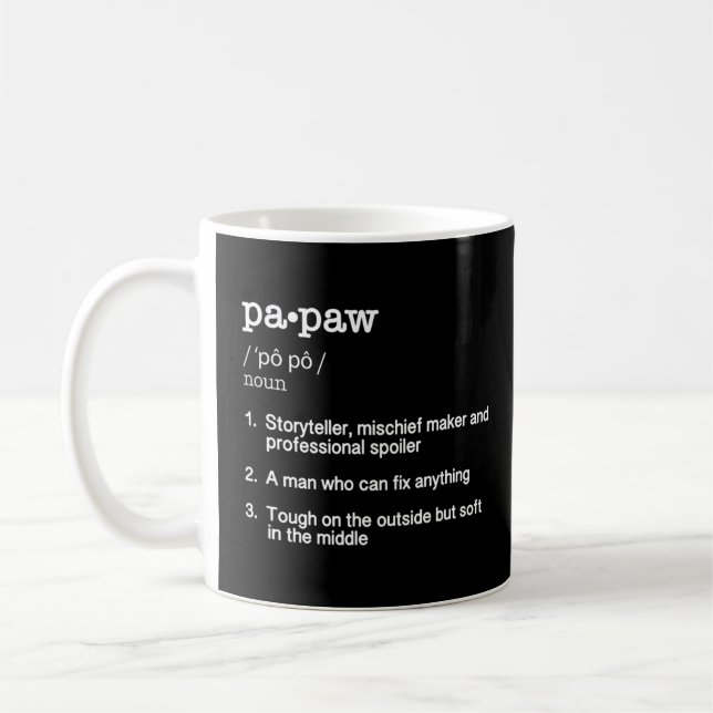 Papaw Definition - Father's Day Gift  Coffee Mug (Left)