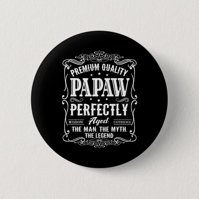 Papaw Fathers Day Grandpa Gift For Men  Button (Front)