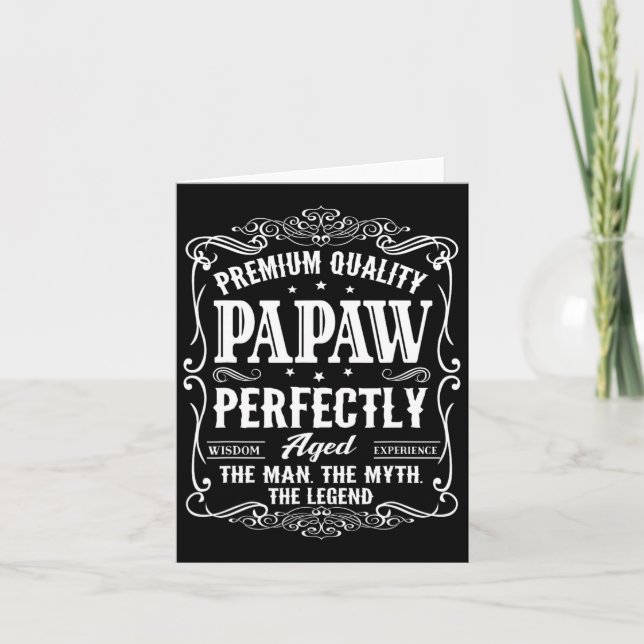 Papaw Fathers Day Grandpa Gift For Men  Card (Front)