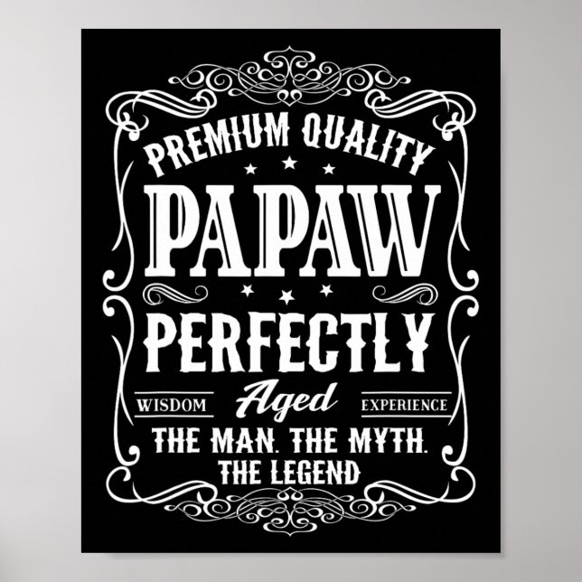 Papaw Fathers Day Grandpa Gift For Men  Poster (Front)