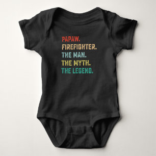 PAPAW FIREFIGHTER The Man Myth Legend Papa t-shirt Baby Bodysuit