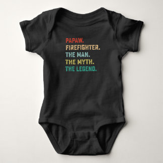 PAPAW FIREFIGHTER The Man Myth Legend Papa t-shirt Baby Bodysuit