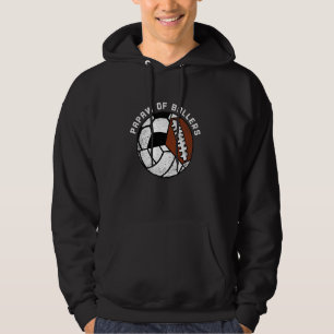 Papaw Of Ballers Funny Volleyball Soccer Football Hoodie
