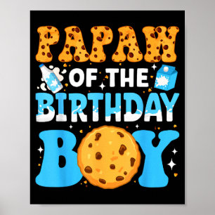 Papaw Of The Birthday Boy Milk And Cookies 1st Bir Poster