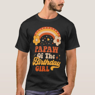 Papaw Of The Birthday Groovy Matching Family T-Shirt