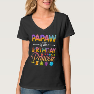 Papaw Of The Birthday Princess Donut Birthday Girl T-Shirt