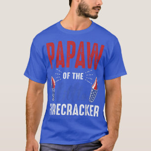 Papaw Of The Little Firecracker 4th of July Birthd T-Shirt