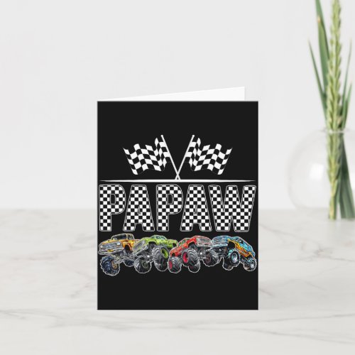 Papaw Retro Monster Truck Family Birthday Matching
