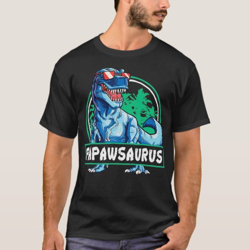 Papaw Saurus Fathers Day T Re Dad Papa Dinosaur Me T_Shirt