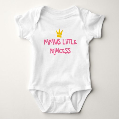 PAPAWS LITTLE PRINCESS ONEPIECE BABY BODYSUIT