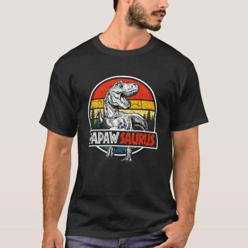 Papawsaurus Dinosaur Funny Papaw Saurus Family T_Shirt
