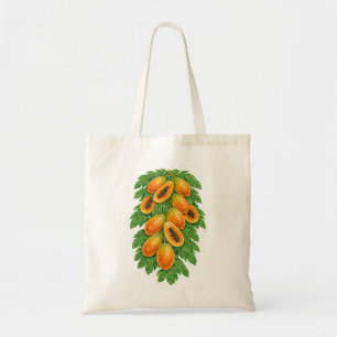 Papaya Botanical Tropical Fruit Tote Bag