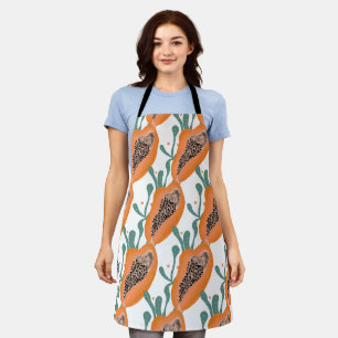 Papaya Hand Tropical Fruit Pattern Apron
