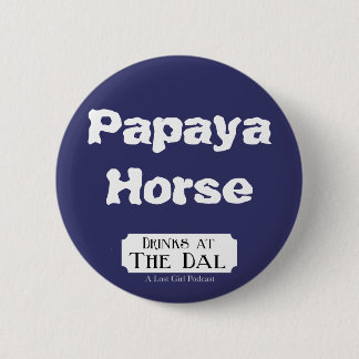 Papaya Horse Pinback Button