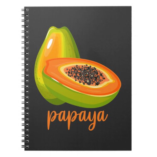Papaya Lover Vegan Summer Fruit Notebook