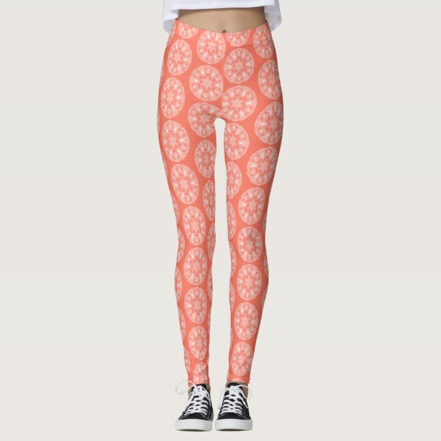 Papaya Mandala Leggings (Front)