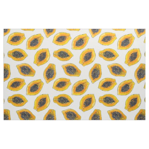 Papaya slices fabric