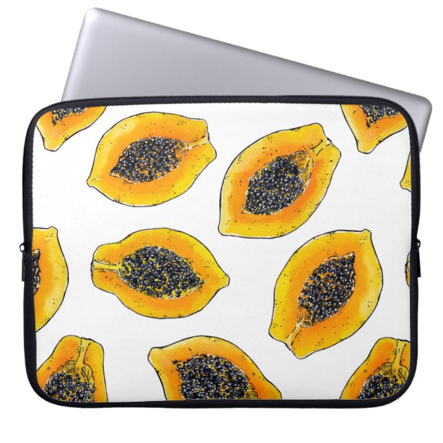 Papaya slices laptop sleeve (Front)