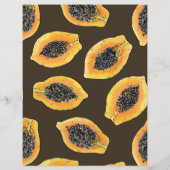 Papaya slices on dark brown (Back)