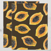 Papaya slices on dark brown (Front/Back)