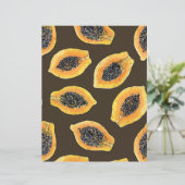 Papaya slices on dark brown (Standing Front)