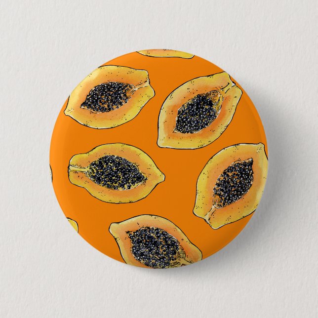 Papaya slices on orange button (Front)