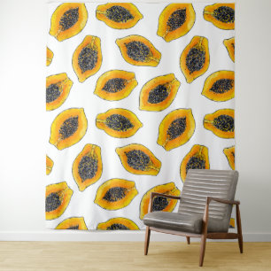 Papaya slices tapestry