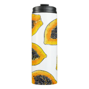 Papaya slices thermal tumbler