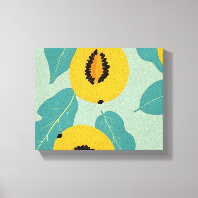 Papaya Study Canvas Print (Front)