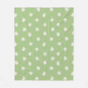 Papaya Sunset Sage Green Floral Blender Fleece Blanket