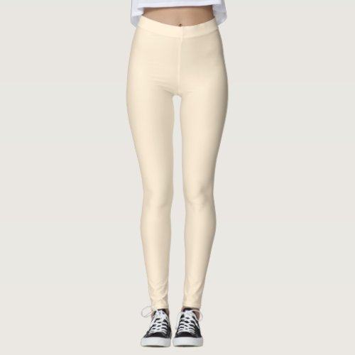 Papaya Whip Solid Color Leggings