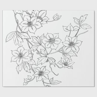 Papel de presente com estampa de florzinha wrapping paper