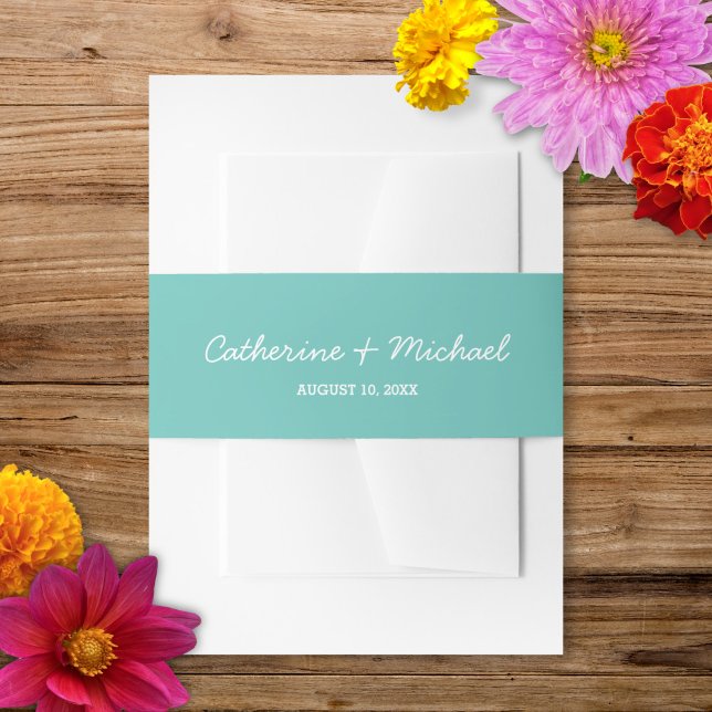 Papel Picado Aqua | Invitation Belly Band (Creator Uploaded)