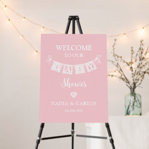 Papel Picado Baby Shower Girl Welcome sign